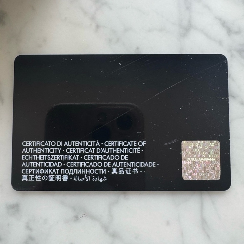 Authentic Dolce & Gabbana Black Passport Holder and Cards with DG in Gold - Picture 8 of 13